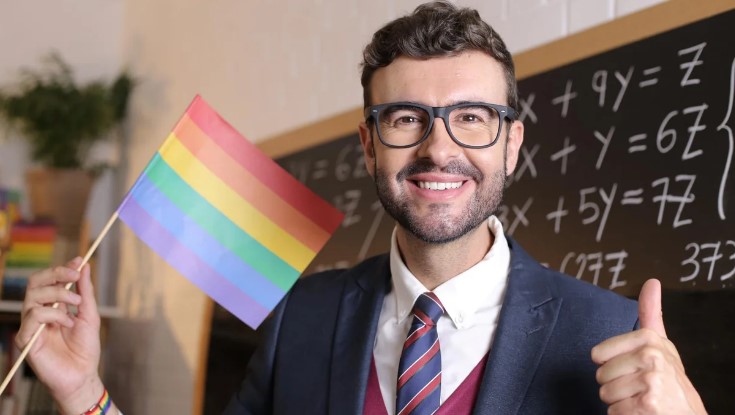 Pride Flag in Classroom