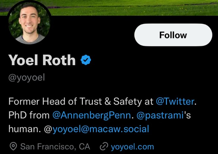 Yoel Roth Has Some Explaining To Do Over His Child Exploitation Policies While At “Old” Twitter